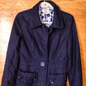 Black  wool pea coat